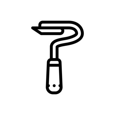 çapa simgesi. Beyaz Arkaplanda İnce Doğrusal Tasarım