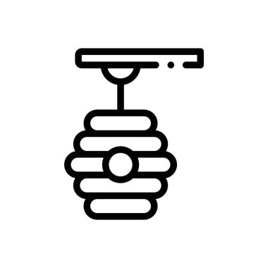 Ho ikonu. Beyaz Arkaplanda İnce Doğrusal Tasarım
