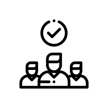 İkonun işe alınması. Beyaz Arkaplanda İnce Doğrusal Tasarım