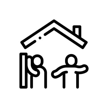 hiyerarşik yapı simgesi. Beyaz Arkaplanda İnce Doğrusal Tasarım