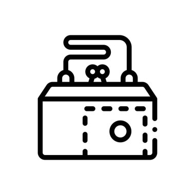 saklambaç ikonu. Beyaz Arkaplanda İnce Doğrusal Tasarım