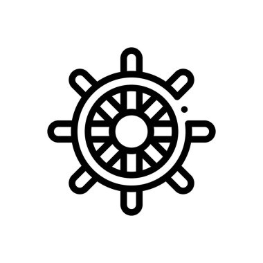 Kask ikonu. Beyaz Arkaplanda İnce Doğrusal Tasarım