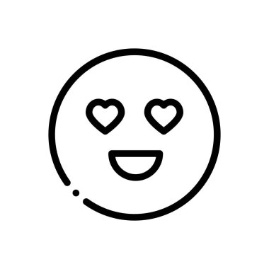 Kalp ikonu. Beyaz Arkaplanda İnce Doğrusal Tasarım