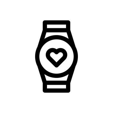 Kalp atış hızı ikonu. Beyaz Arkaplanda İnce Doğrusal Tasarım