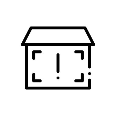 Tehlikeli bir ikon. Beyaz Arkaplanda İnce Doğrusal Tasarım