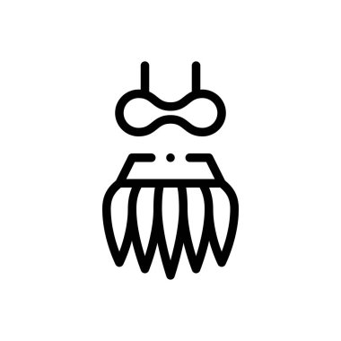 Hawai ikonu. Beyaz Arkaplanda İnce Doğrusal Tasarım