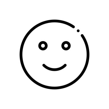 Mutlu ikonlar. Beyaz Arkaplanda İnce Doğrusal Tasarım