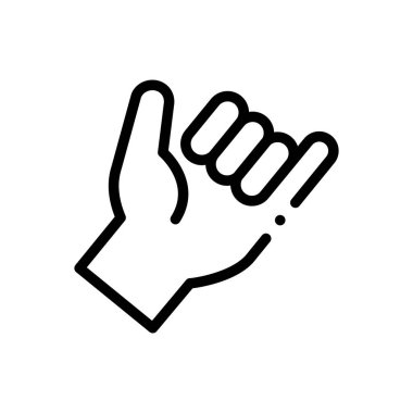 asma ikonu. Beyaz Arkaplanda İnce Doğrusal Tasarım