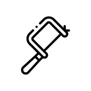 Elsiz simge. Beyaz Arkaplanda İnce Doğrusal Tasarım