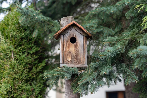 Houten Birdhouse Tuin — Stockfoto