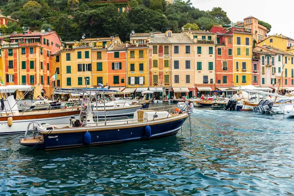 Portofino Körfezi, Liguria, İtalya 'da tekne ve yatlar