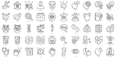 Linear Style alzheimer Icons Bundle