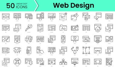 Set of web design icons. Line art style icons bundle. vector illustration