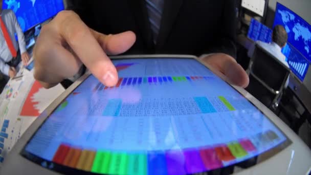 Tablet Architect Data Close — Stock video