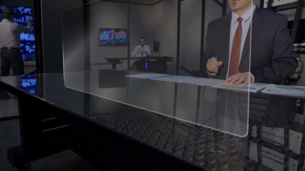 Сенсорный Экран Офисе — стоковое видео