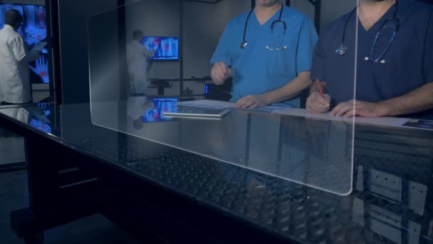 Touch Screen Medical Office — Vídeo de stock