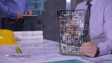 Civil Engineers working in office