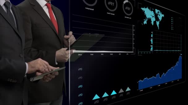 Глобальные Инвестиционные Брокеры Ищут Данные — стоковое видео