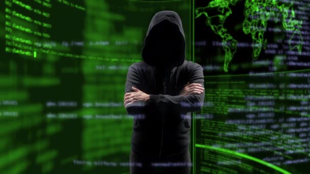 Хакер Ищет Глобальные Экономические Данные Код — стоковое видео