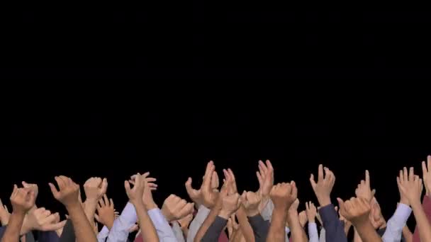 Concert Crowd Hands Dance Alpha Channel — Vídeos de Stock