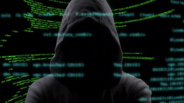 Hacker Regarder Code Sur Web Sombre — Video