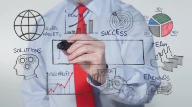 işadamı camın üzerine yazma