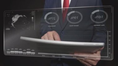 Ekranda iş satışı ve kâr verileri