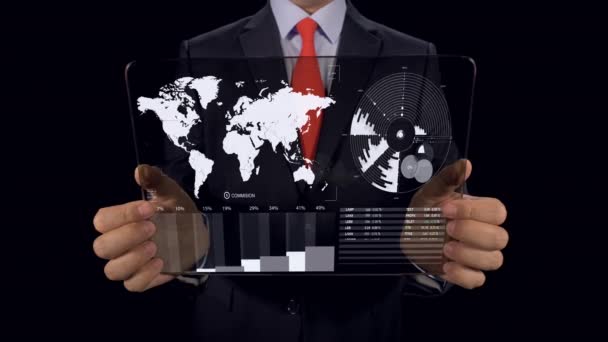 Global Finance Data Tablet — Stok video