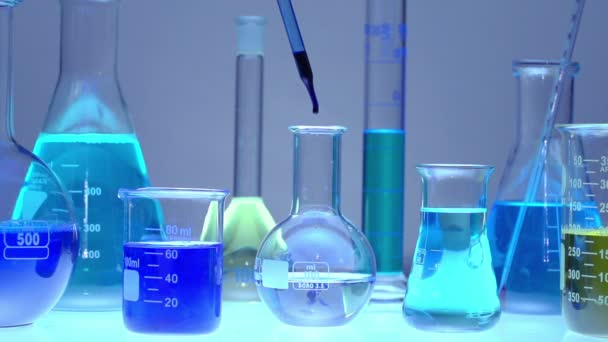 Kémiai Laboratóriumi Lombikvizsgálat — Stock videók