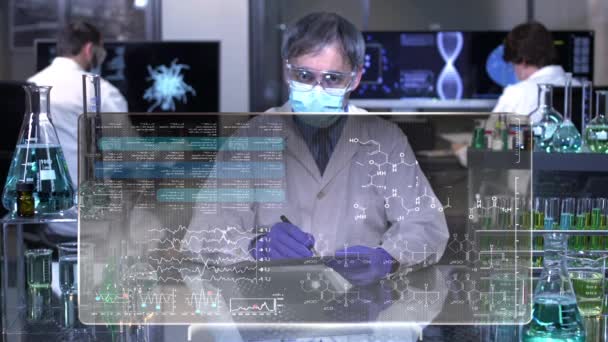 Вчені Працюють Лабораторії — стокове відео