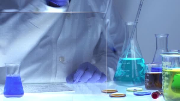 Chemische Testversuche Biolabor — Stockvideo