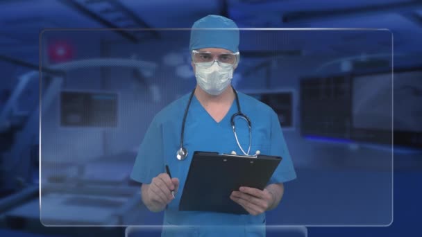 Médecin Avec Écran Médical — Video