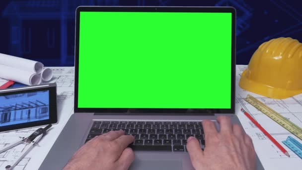 Green Screen Architect Υπολογιστής — Αρχείο Βίντεο