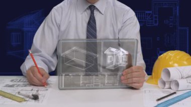 Dijital tablet kullanarak mimar 