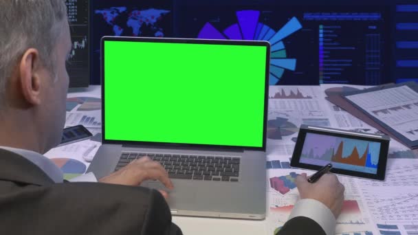 Business Video Concetto Schermo Verde — Video Stock