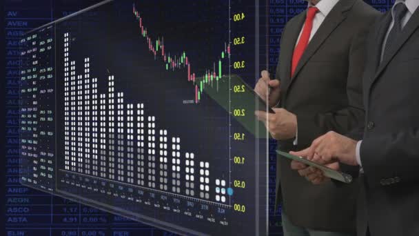 Mercado Ações Conceito Negócio Dados — Vídeo de Stock