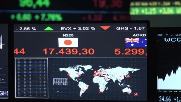Concepto Negocio Stock Market Room — Vídeo de stock