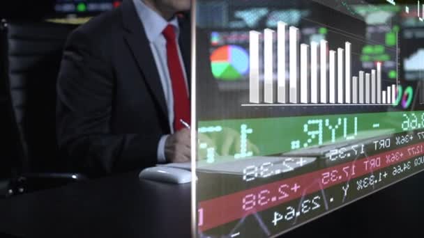 Mercado Ações Comerciantes Conceito Negócio — Vídeo de Stock