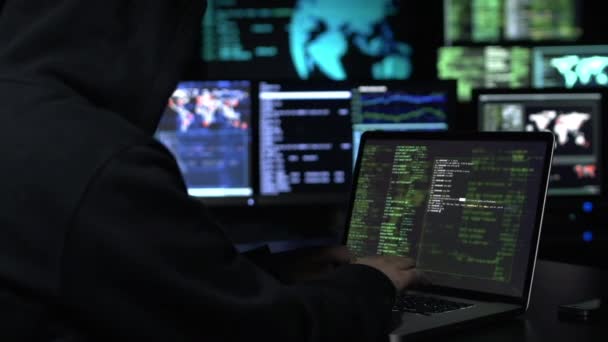 Hacker Typing Code — Stock Video