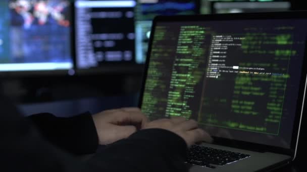 Hacker Typing Code — Stock Video