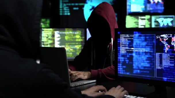 Hacker Escribir Código — Vídeo de stock