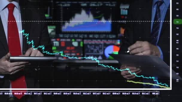 Conceito Negócio Gráfico Bolsa — Vídeo de Stock