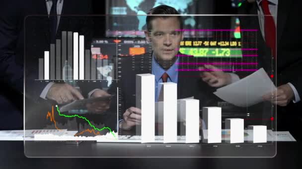 Заседание Фондового Рынка — стоковое видео