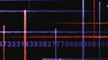 Video duvarı dijital numara kodu arkaplan döngüsü