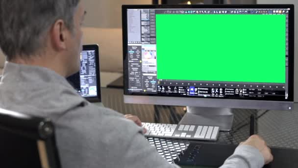 Designer Green Screen — Stock Video