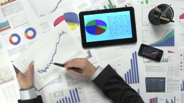 Prodejní Infographics Screen Analýza Růstu Podnikání — Stock video