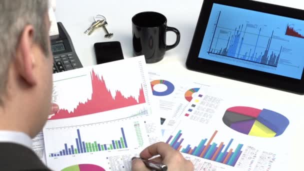 Prodejní Infographics Screen Business Growth Data — Stock video
