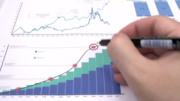 Sales Infographics Screen Data — Stock Video