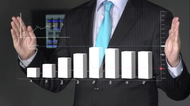 Satış Bilgileri Ekranı Geleceğin Çizelgesi — Stok video