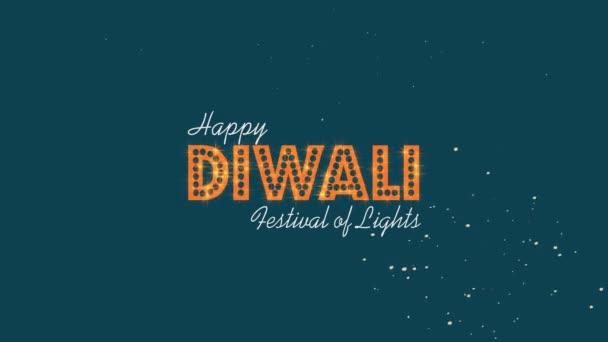 Šťastný Diwali Deepavali Působivý Plochý Design Stylizované Pohybové Grafiky Diwali — Stock video